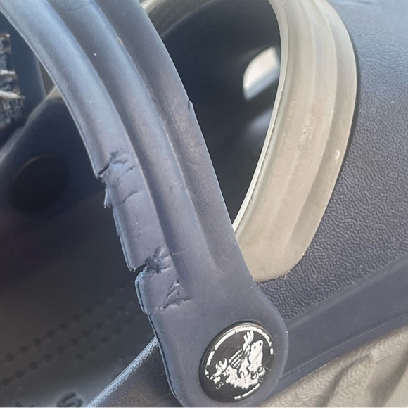 Crocs Duet Women’s 6 Men’s 4 Max Dual Comfort Clogs Blue Gray 201398 Flaw READ - Picture 4 of 14